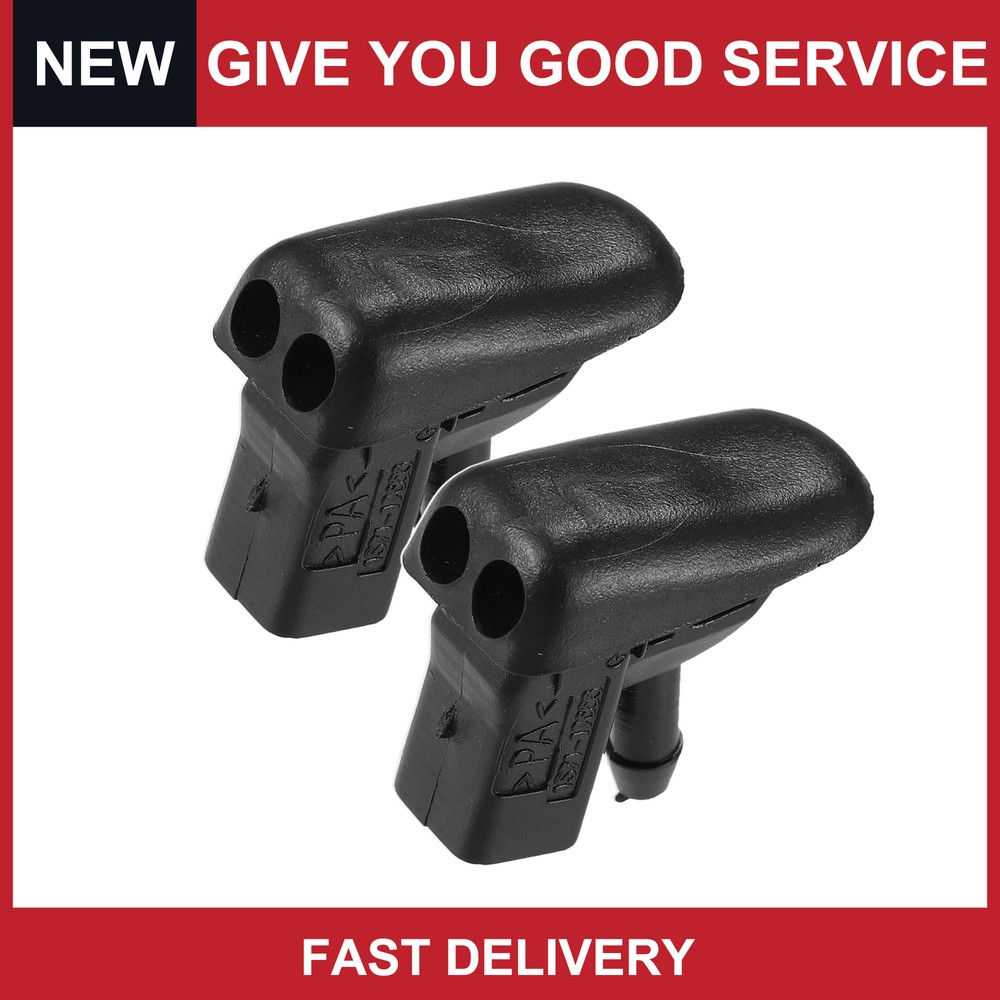 Packof2 for Jaguar X Type Black Windshield Wiper Washer Nozzle Spray Jet