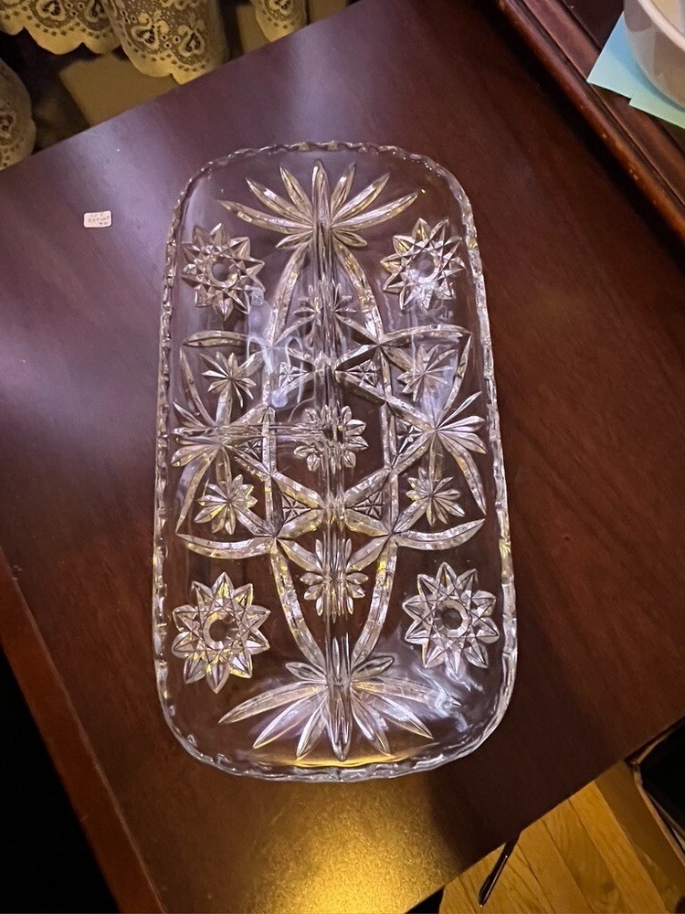 Early American Prescut 3-part rectangular tray-12" by Anchor Hocking