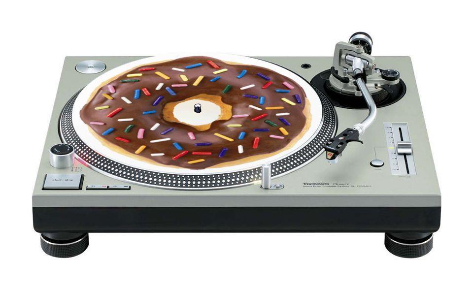 Custom Slipmat for Technics or any DJ Turntable Record Player Doughnut DONUT