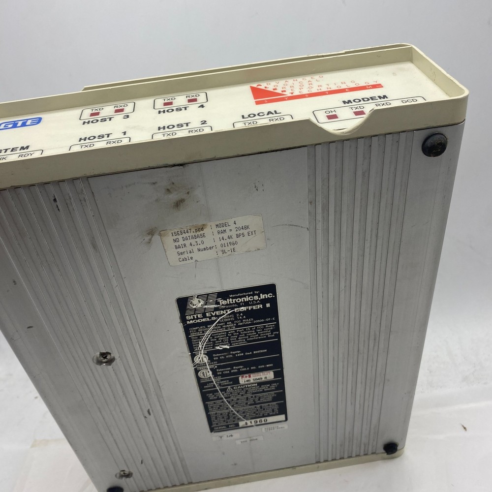 TELETRONICS GTE MODEL 4 HOST LOCAL MODEM SITE EVENT BUFFER II SEHIIBS 2.4🎯