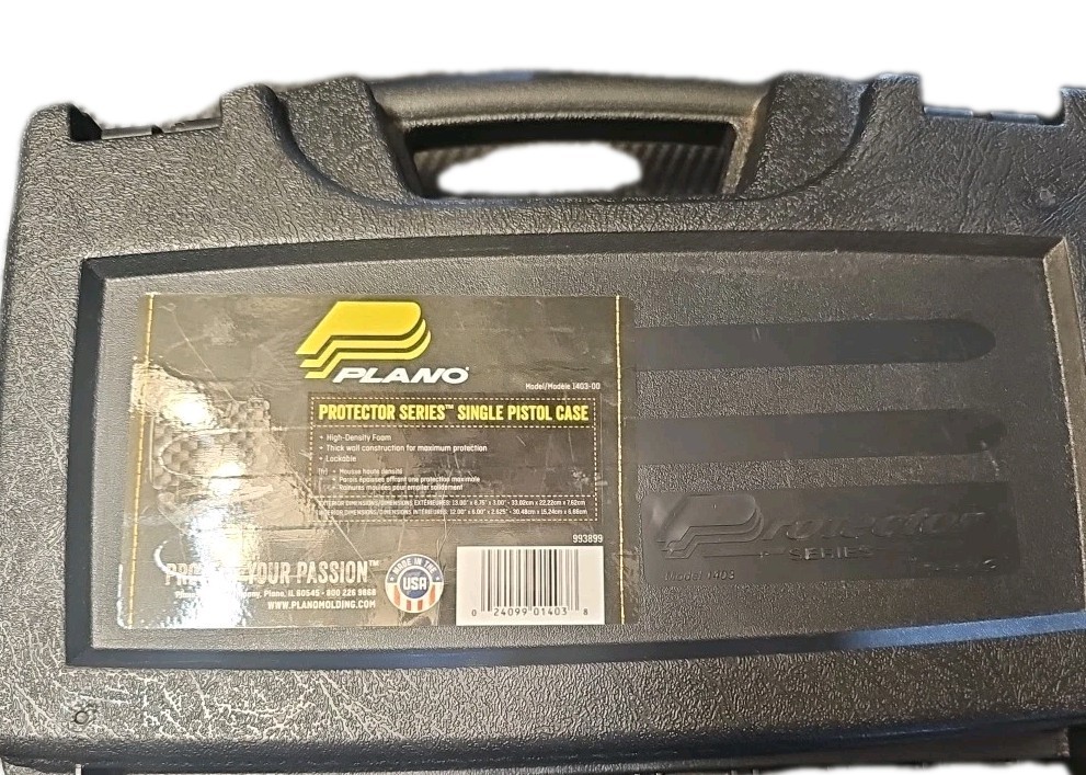 Plano Protector Series Black Pistol Case Hard Shell with Foam Padding
