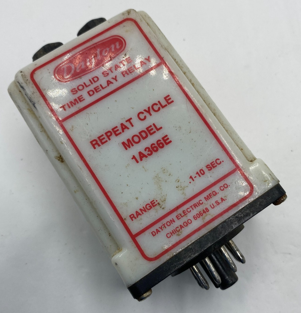 DAYTON 1A366E SOLID STATE TIME DELAY RELAY