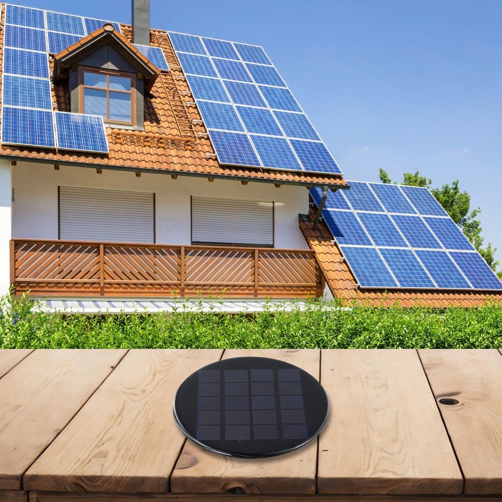 Eco Friendly Portable Solar Panel Round Shape 120 mm and Lightweight Design