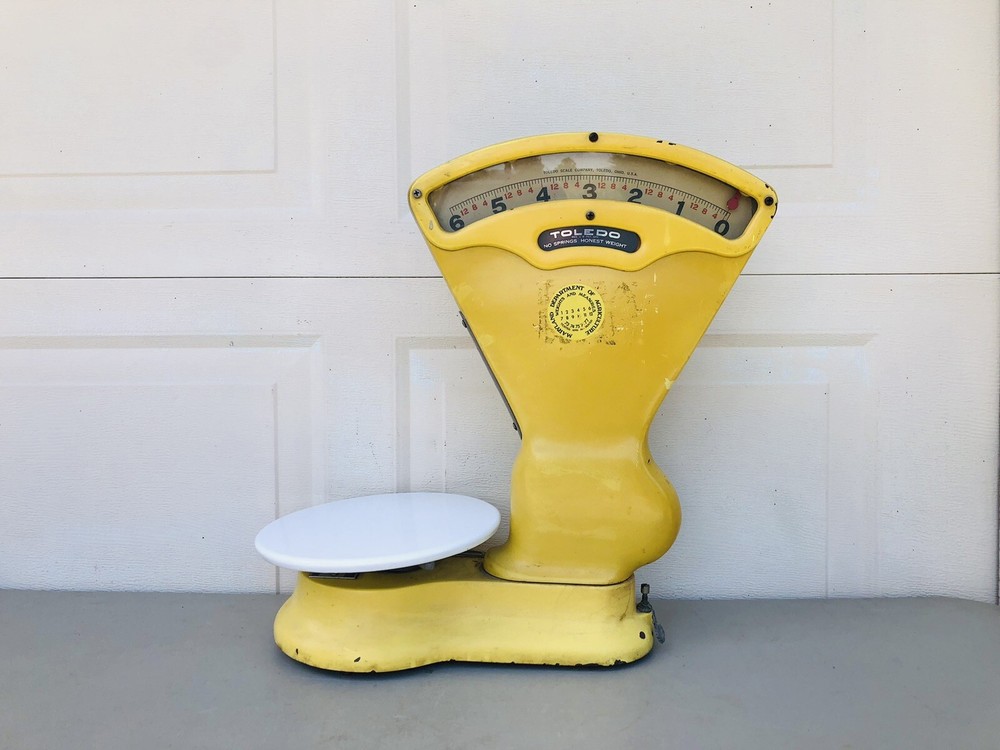 ANTIQUE TOLEDO CANDY SCALE Model 407 Yellow