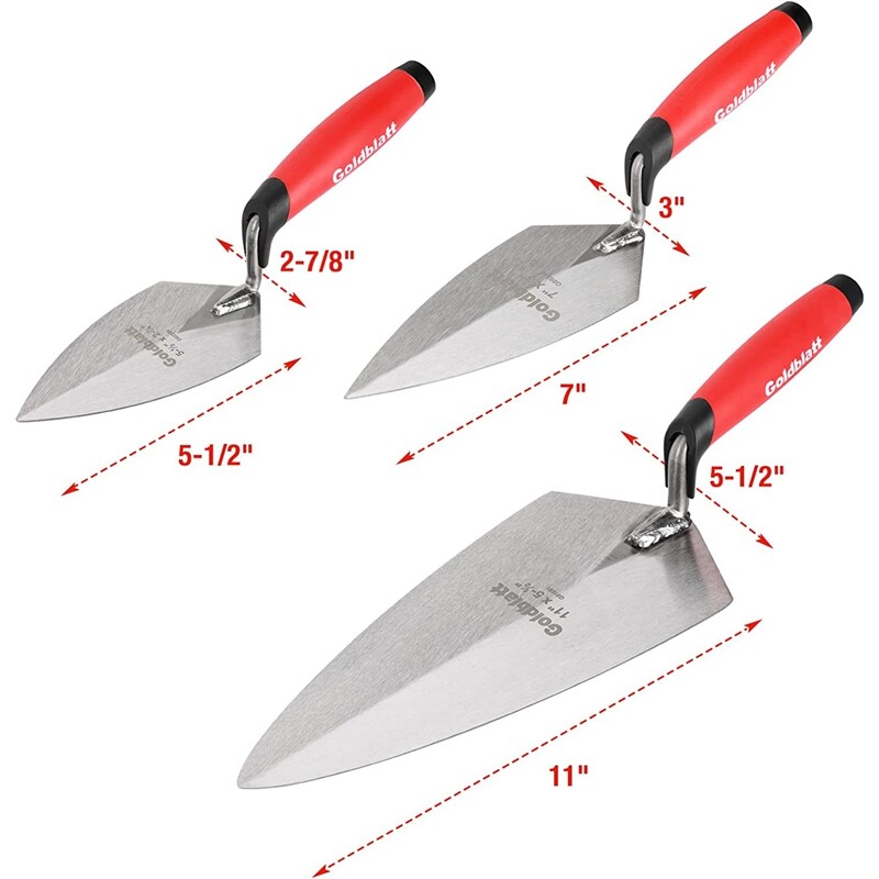 Goldblatt 6PCS Masonry Hand Tool Set Brick Trowel Pointing Trowel Margin Trowel
