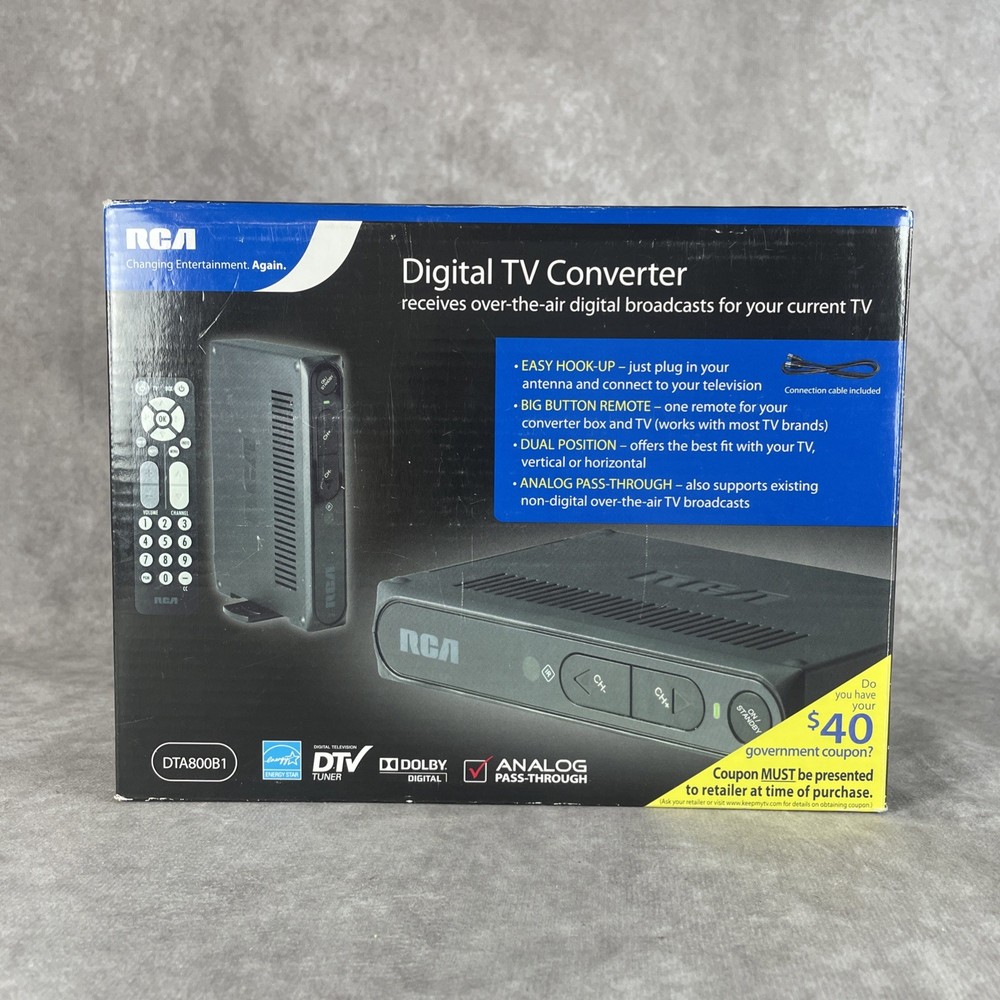 RCA DTA800B1 Digital TV Converter Open Box NEW Includes Remote