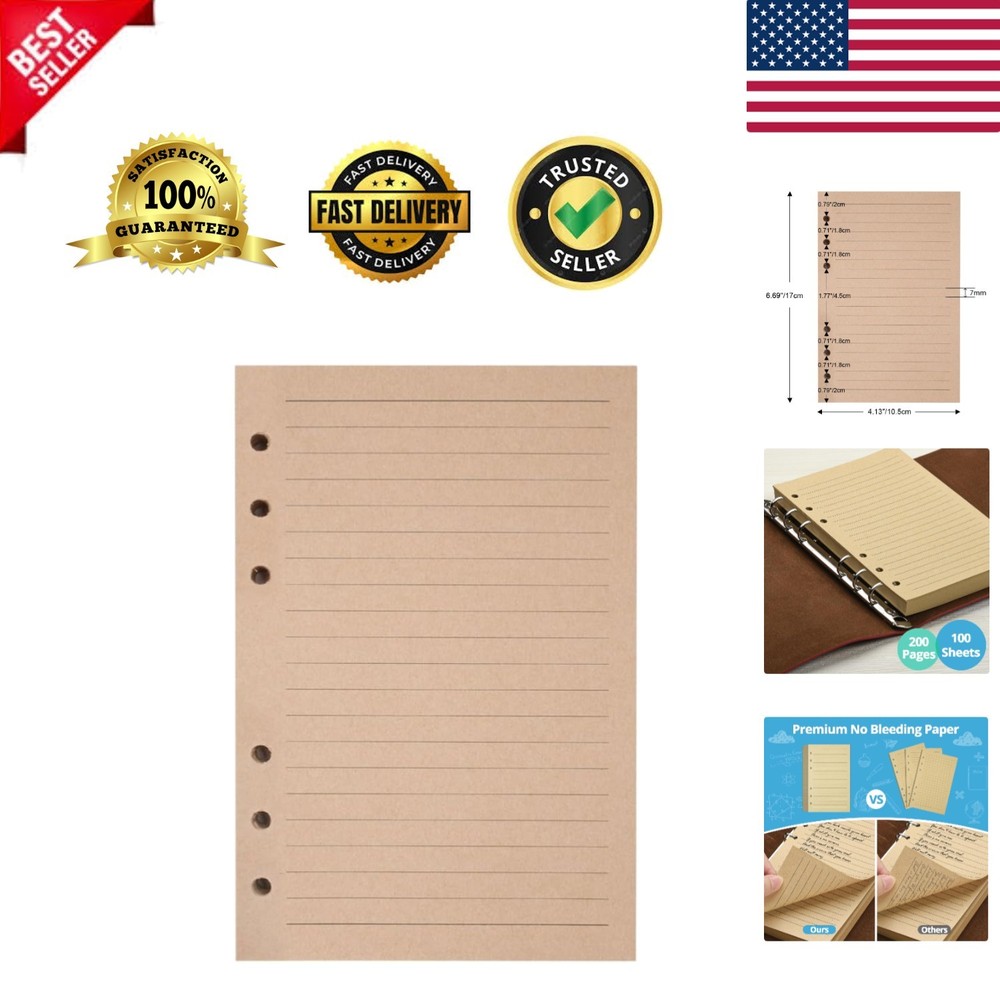 Refills Lined Paper, Refillable A6 Paper for 5x7 Journal Notebook Inserts 200...