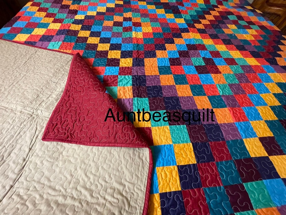 Around the World Patchwork quilt/king size #63