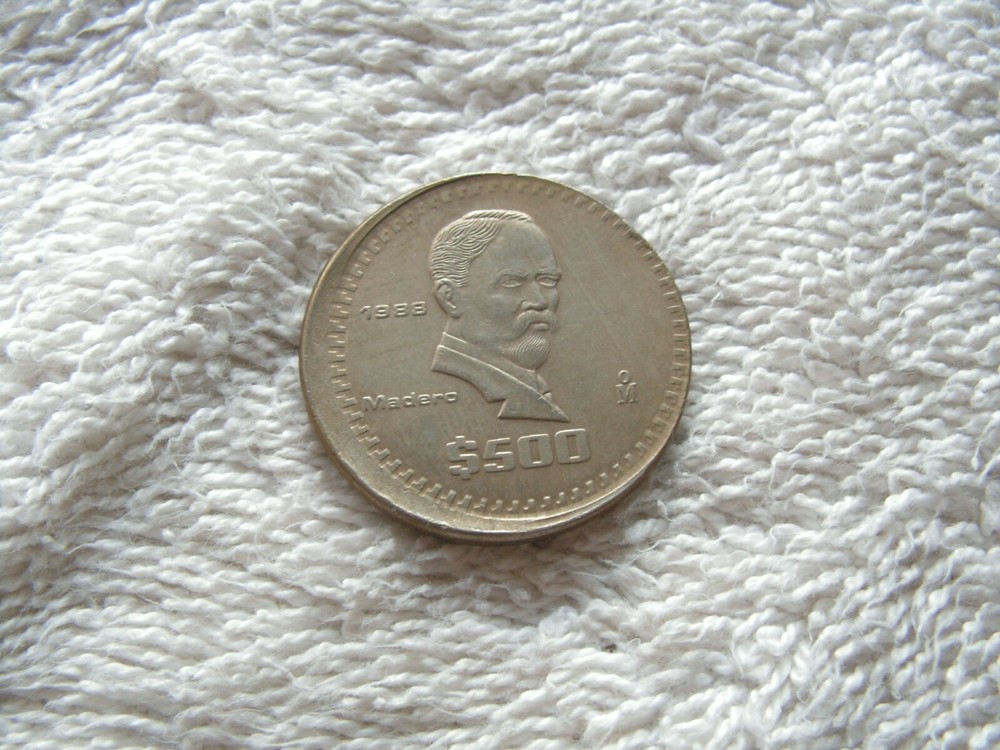 500 PESO ERROR MADERO 1988 FROM MEXICO.