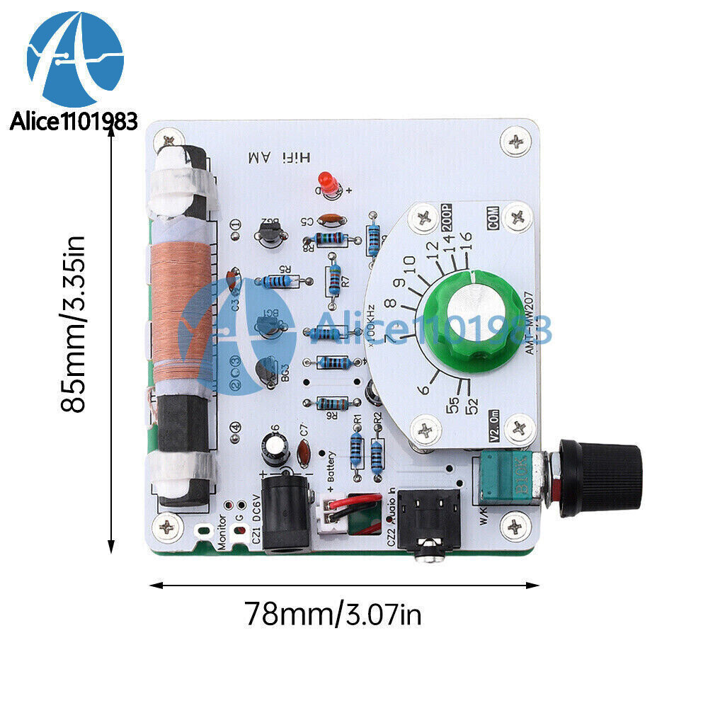 525~1605kHz Medium Wave AM Radio Transmitter DIY Circuit Board Radio Module 6V