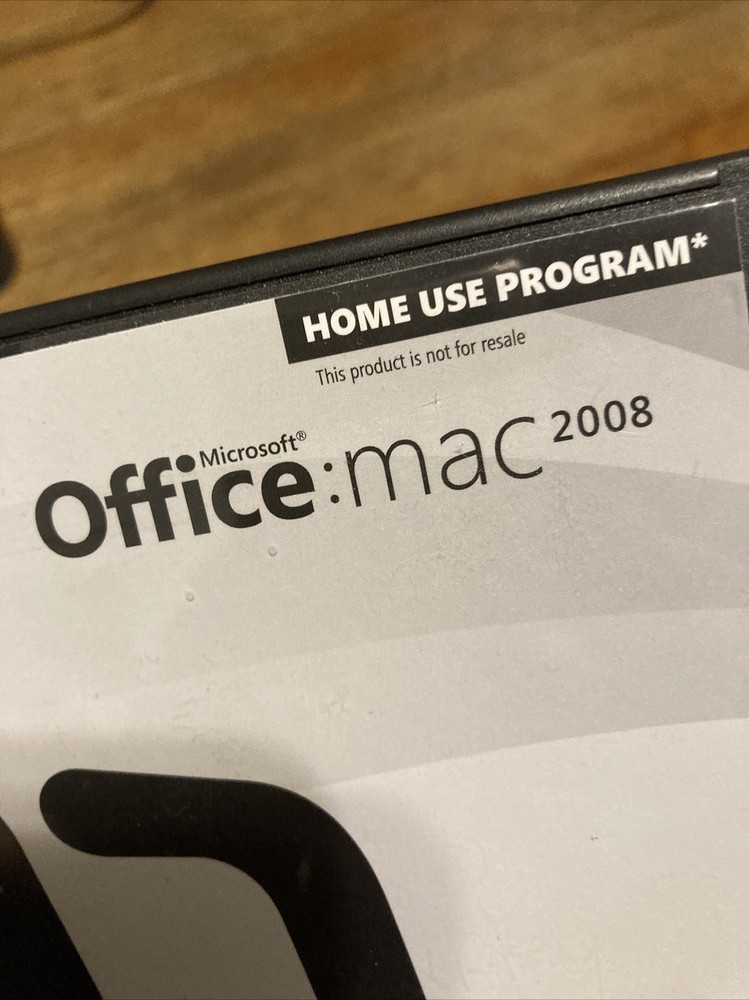 Microsoft Office: Mac 2008 Home Use Program DVD-ROM w/ Product Key #57