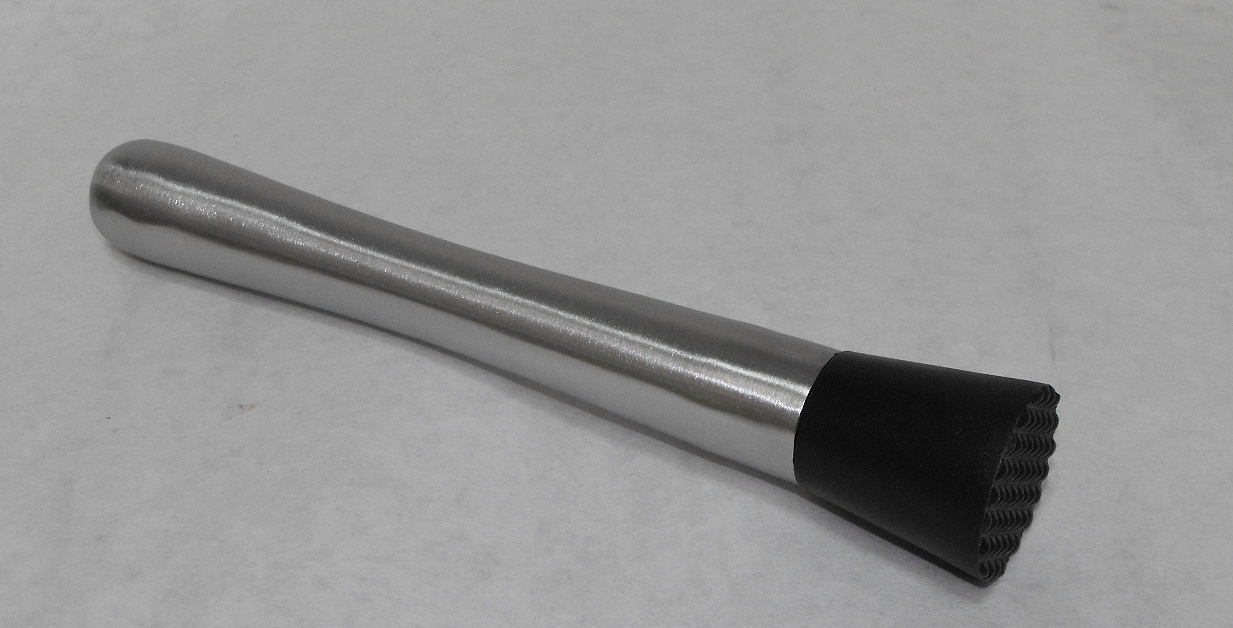 8" Stainless Steel & Plastic COCKTAIL MUDDLER Bar Tool Drink Mixer