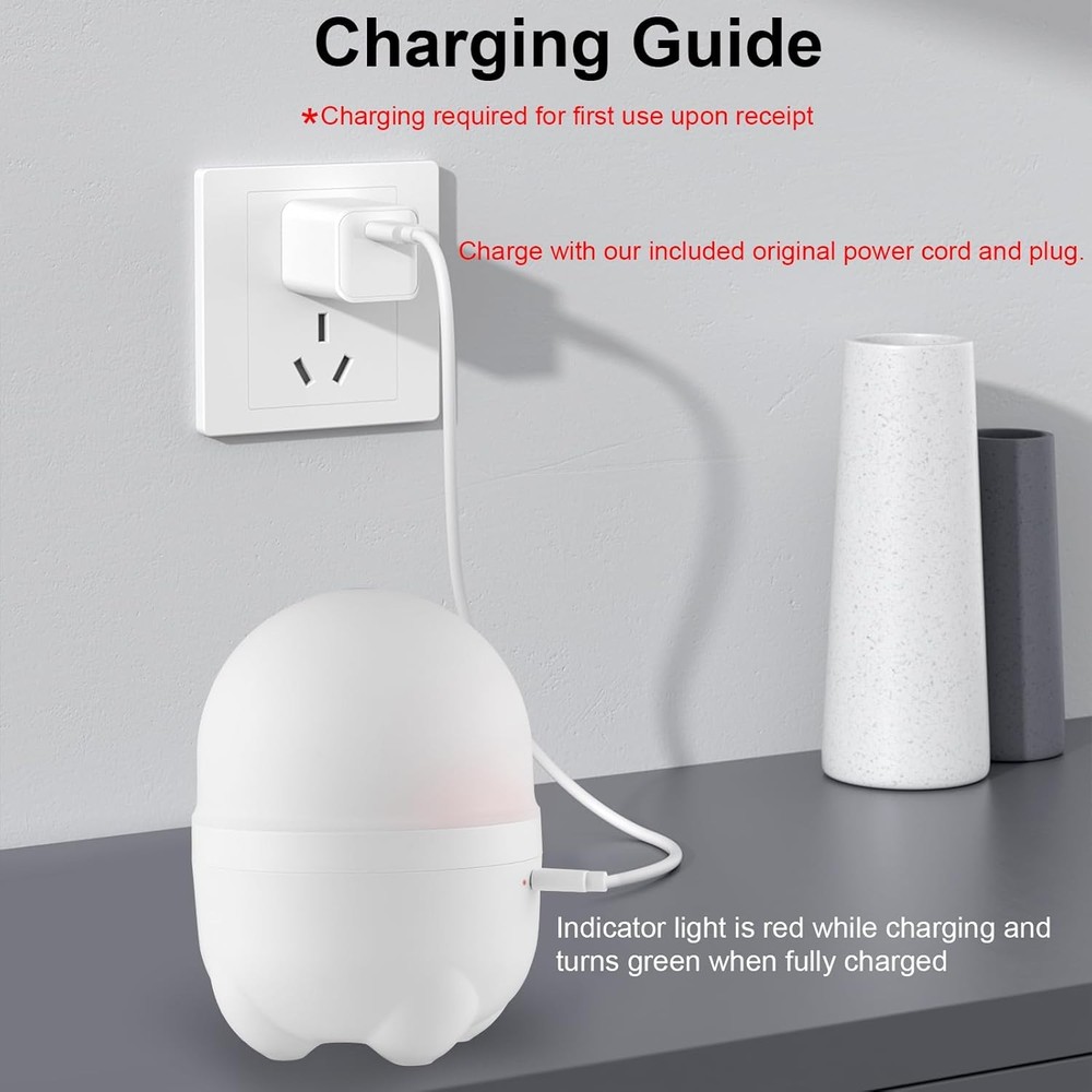 150ML Cordless Essential Oil Diffuser, Rechargeable Battery Powered White
