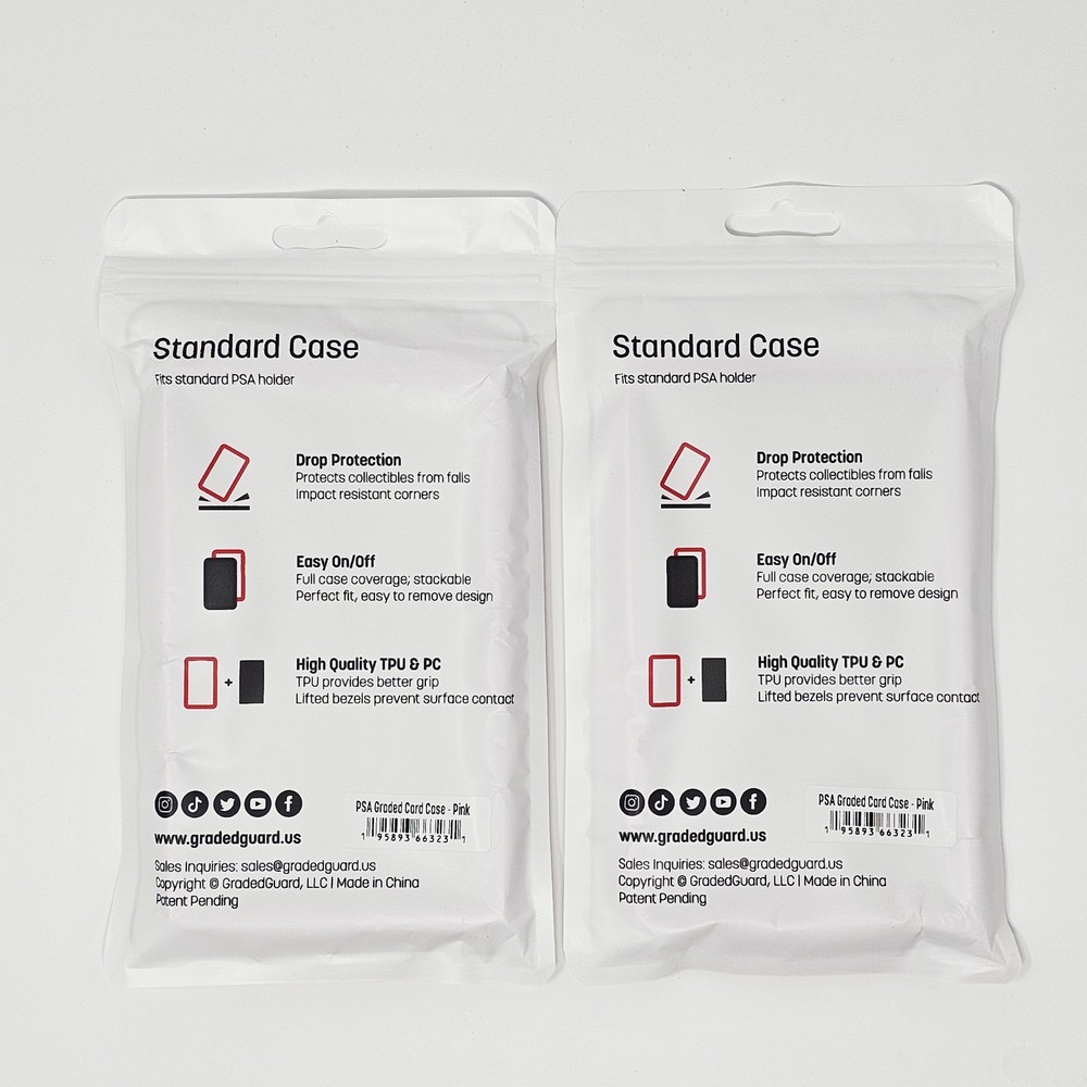 (2) Pink GradedGuard PSA Graded Card Case Guard Protector Stackable