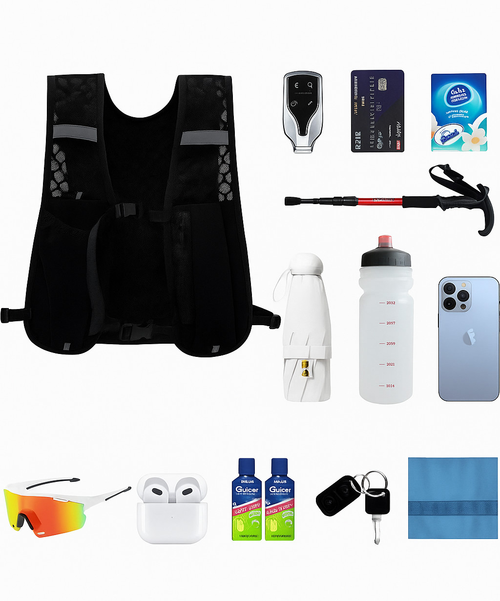 Running Hydration Vest Water Pack Runner Rucksack Adjustable Lightweight