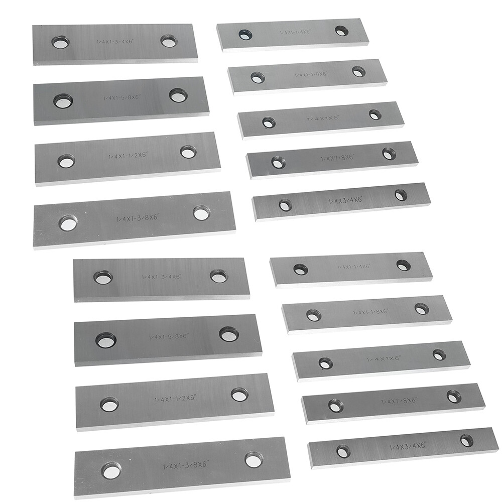 Steel Parallel Set 9 Pair 1/4 inch Thick 6 inch Long 0.0002 inch Precision