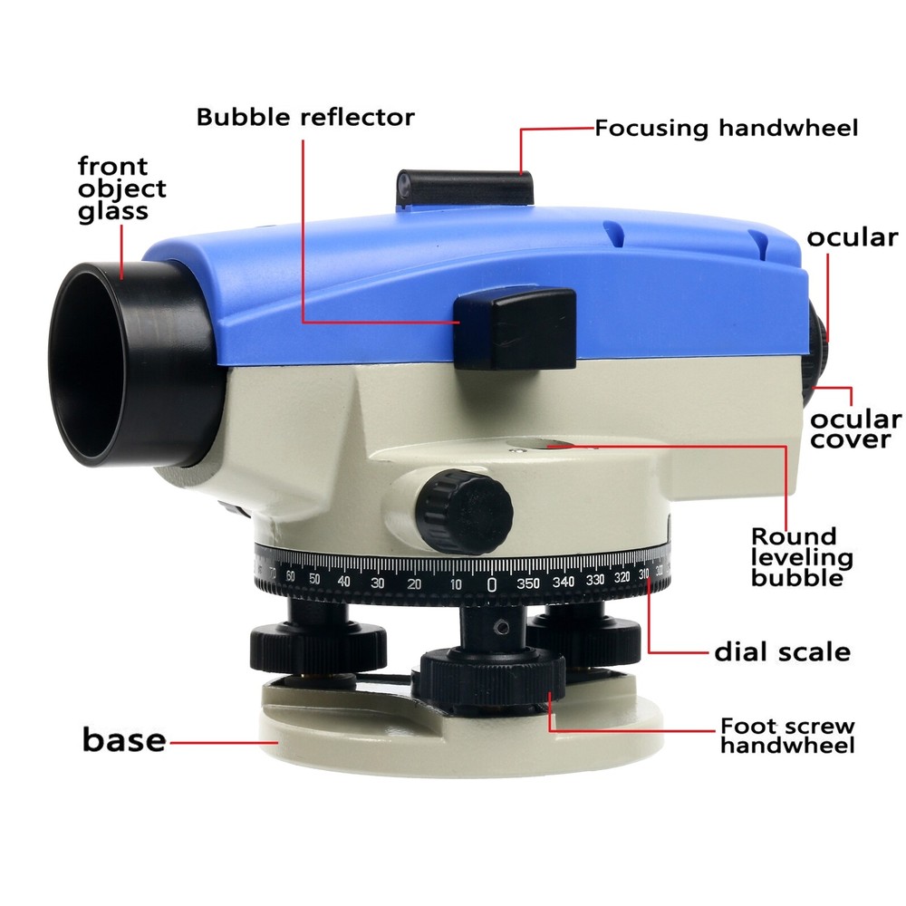 32X Automatic Optical Level High Precision Height/Distance/Angle Level Measure