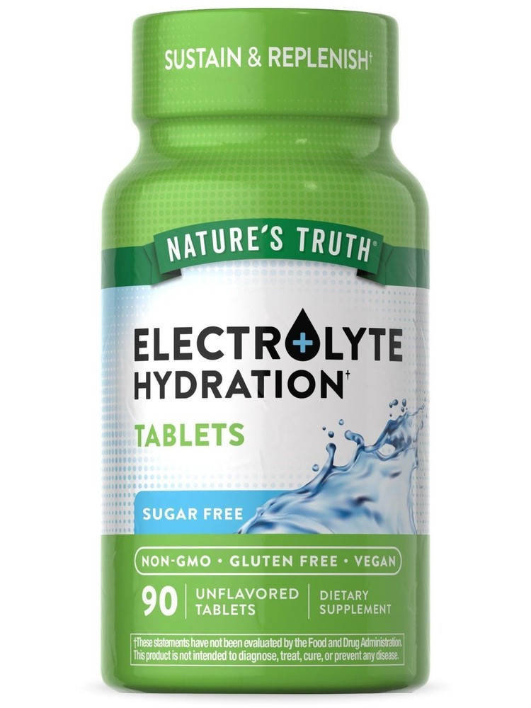 Nature's Truth Electrolyte Tablets | No Sugar | 90 Count | Vegan, Non-GMO &...