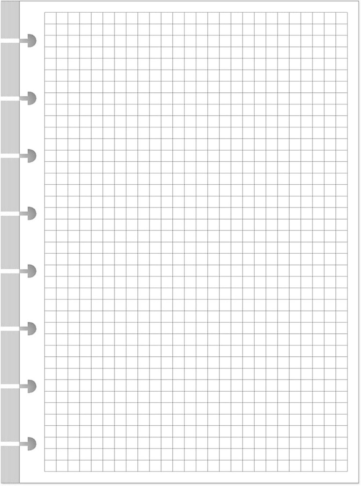 A5 TUL Discbound Grid Refill Paper, 8-Disc Graph Blue,Clear,White