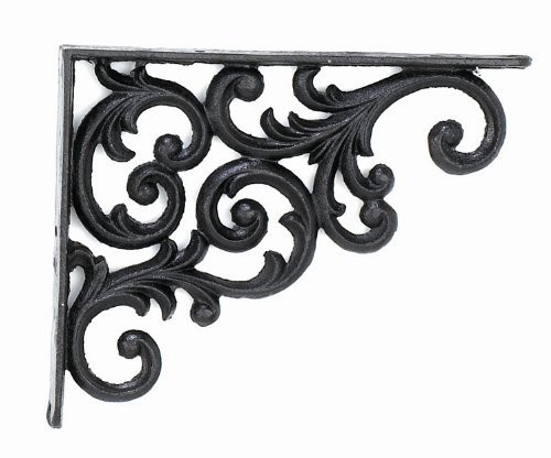 Upper Deck Bracket Shelf, 9.375-Inch Deep, Rustic Antique Finish