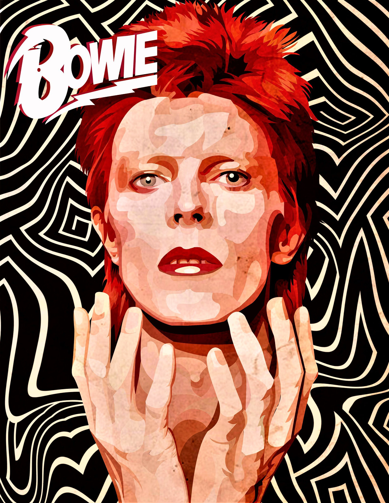 David Bowie  POSTER 12"x18" Cardstock Free shipping.