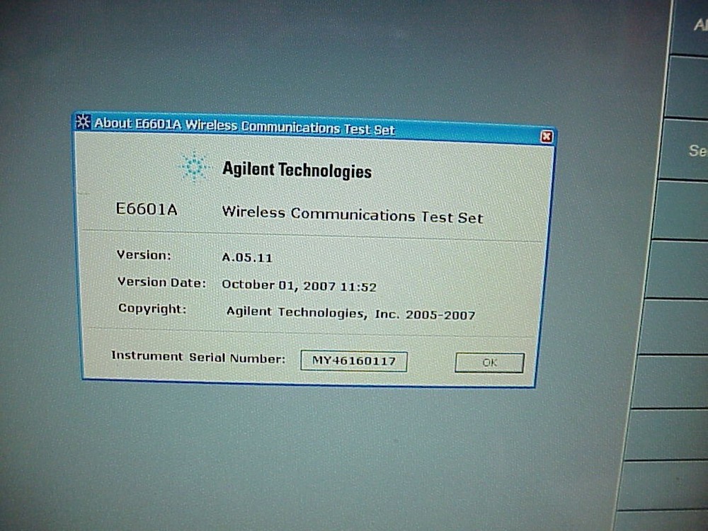 Agilent Keysight E6601A Wireless Communications Test Set OPTS-GSM/CDMA2000