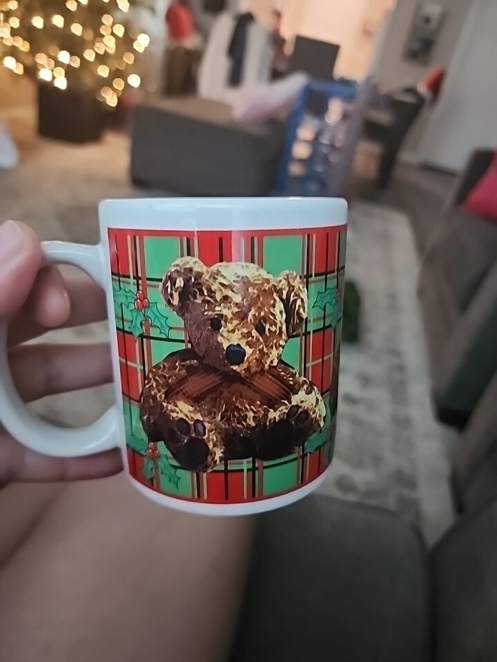 Christmas Huston Harvest Teddy Bear Mug.