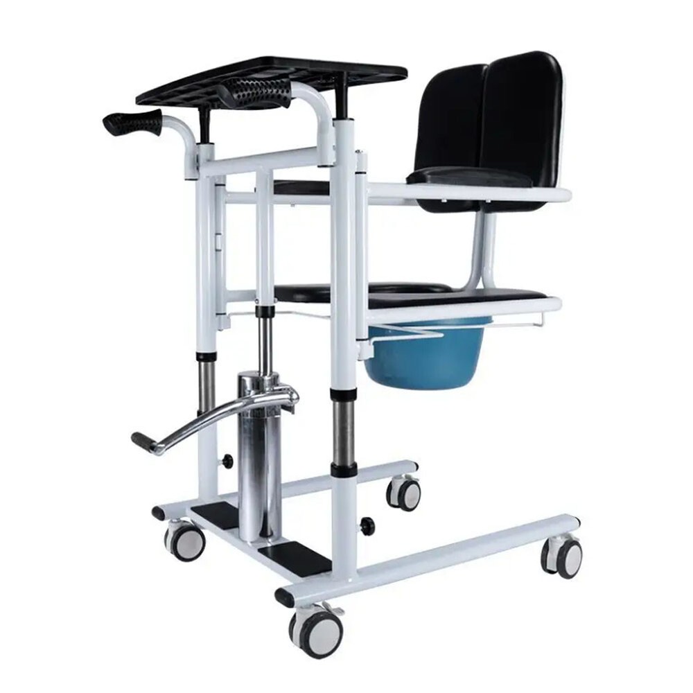 Multi-function Patient Lift Wheelchair Transfer Lifter 180° Split Seat 330 lb