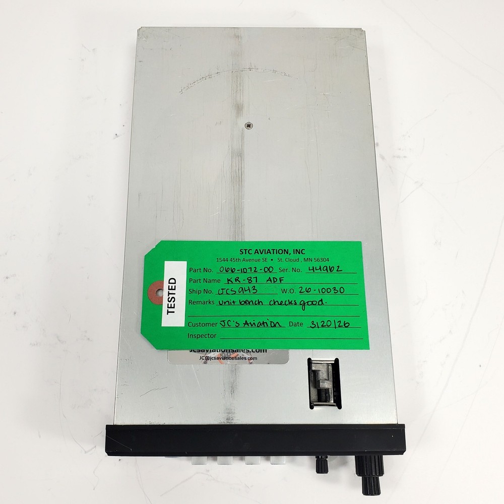 Bendix King KR 87 ADF Receiver 066-1072-00 - Tested Working