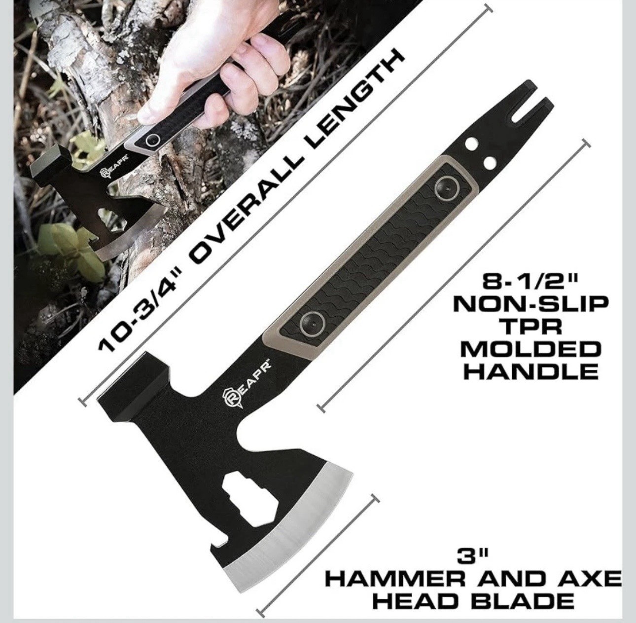 Reapr Versa Camp Ax Multi-tool 3" Blade 168OD Ballistic Sheath Camping Axe