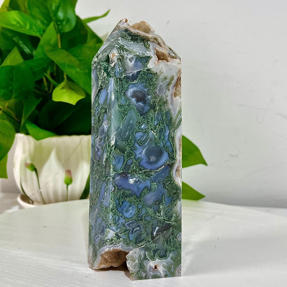 2.91LB High quality aquatic plant agate pointed column