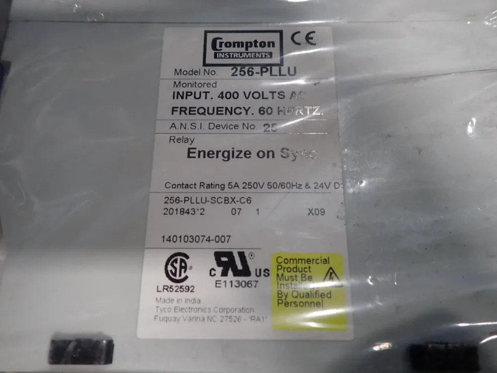 CROMPTON 256-PLLU PROTECTOR RELAY 10210123537