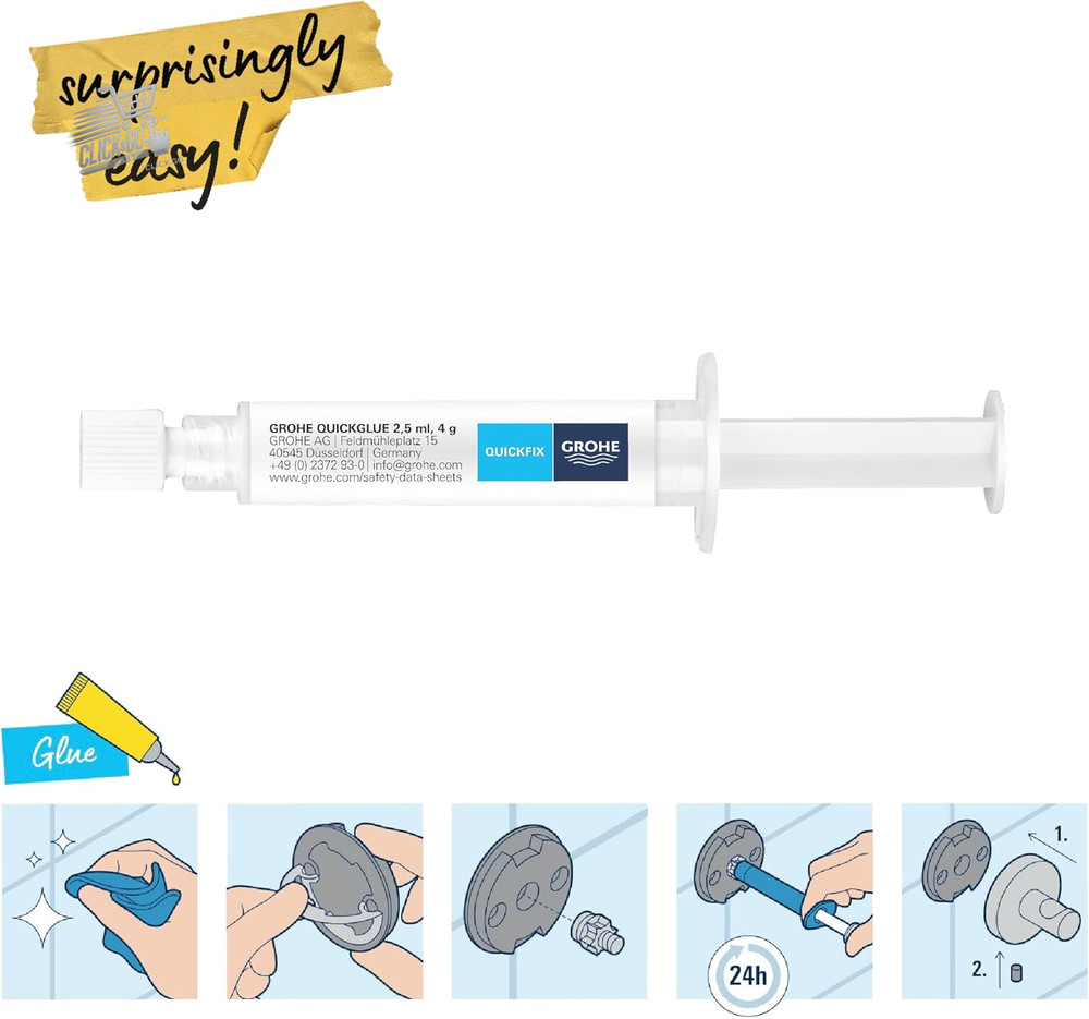 Quickglue A1, Single Syringe for Accessories With Single Fixing Point, Temp