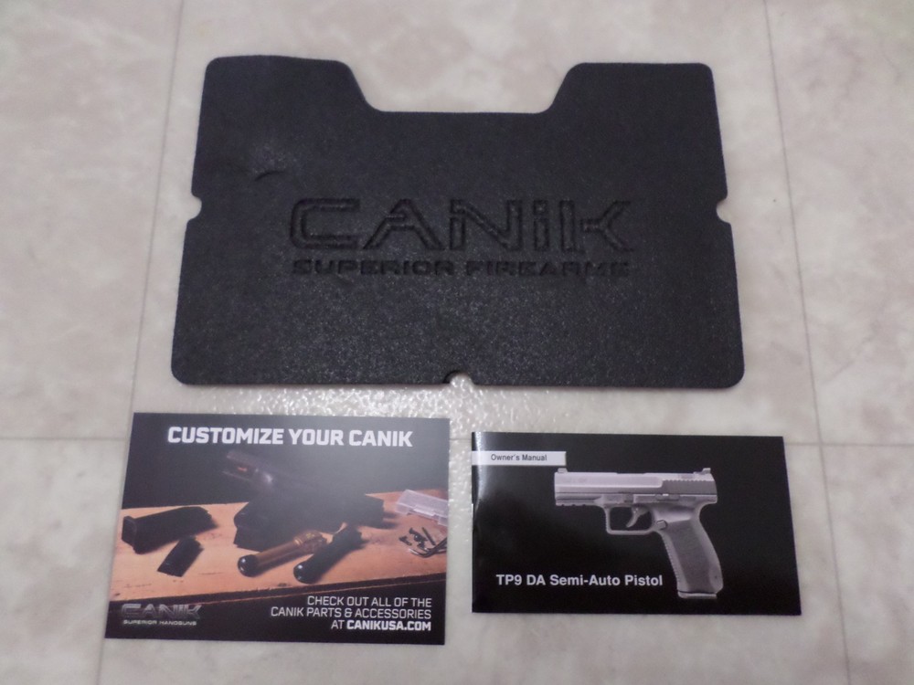 Canik TP9 DA Pistol Case Padded Insert & Manual