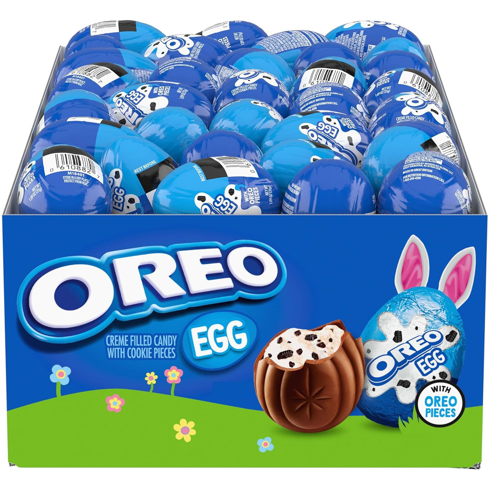 OREO Creme Filled Chocolate Candy Easter Egg, Bulk Easter Candy, 48 - 1.09 Oz Eg