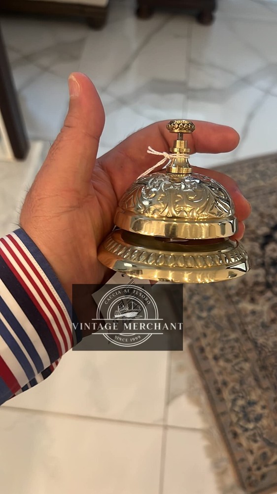 Solid Brass Victorian Style Service Desk Bell Call bell Reception Bell Table