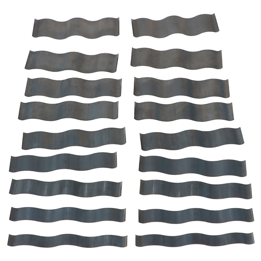 9 Pair 1/8" Wavy Parallel Set Hardened Stainless Steel 0.0002"