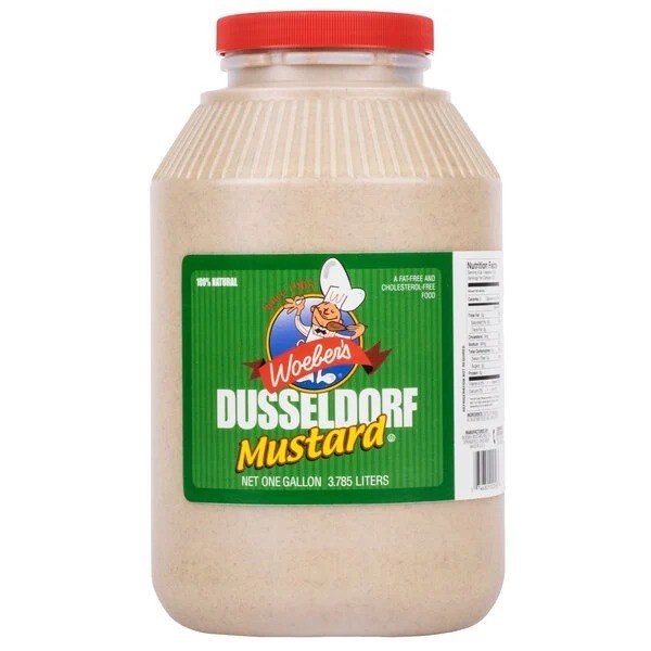 1 Gallon Dusseldorf Mustard 100% Natural Gluten Free Kosher Delicious 4-Pack