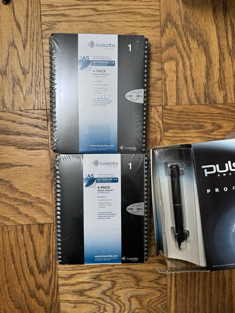 Livescribe Pulse Smartpen 4GB Pro Pack + 8 A5 Notebooks Bundle Tested