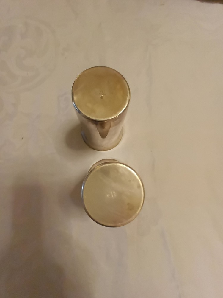 Pair Sterling Silver Cups 336 Grams