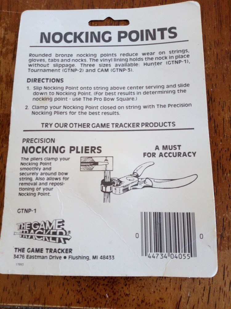 New The Game Tracker HUNTING NOCKING POINTS Bronze 14 - 16 Strand Bowstrings