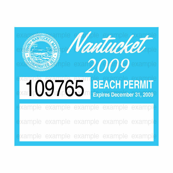 Nantucket Beach Permit Sticker Decal ACK 2000-2023