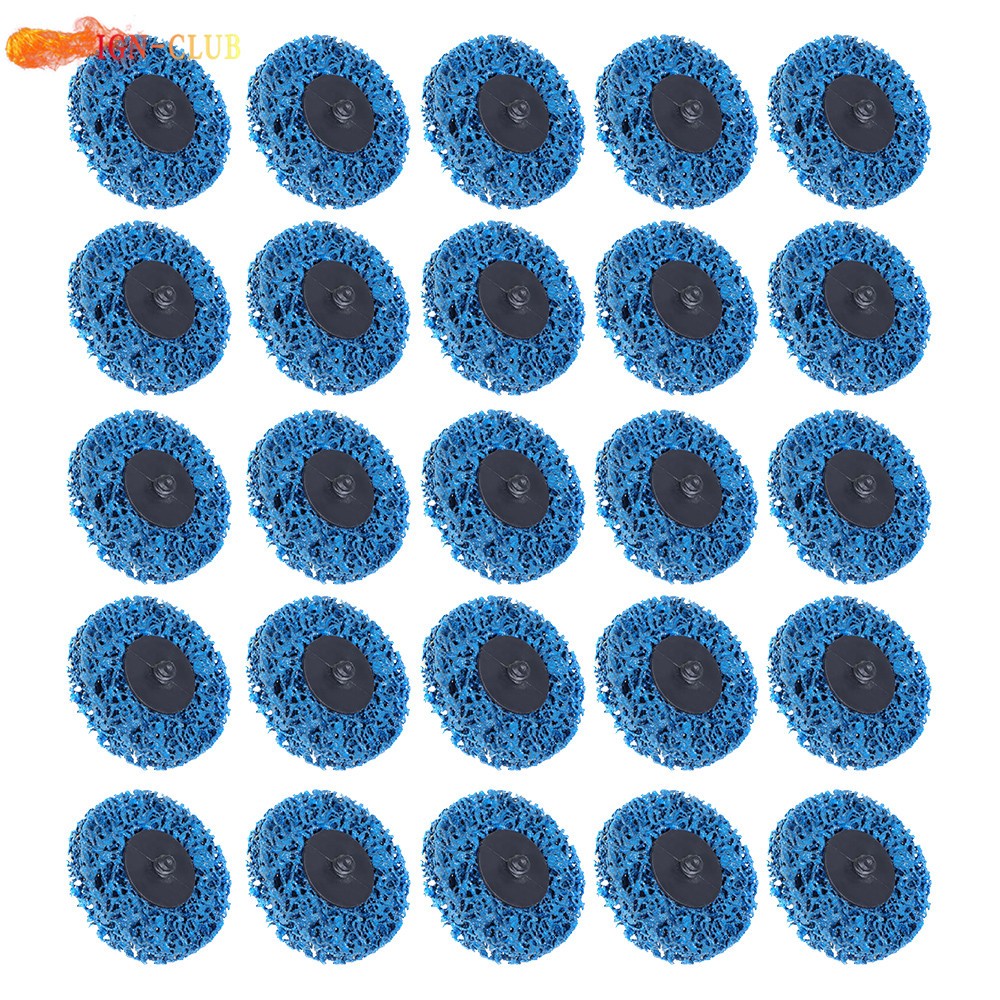 3 Inch 25 Pack Quick Change Easy Strip & Clean Discs For Paint Rust Blue
