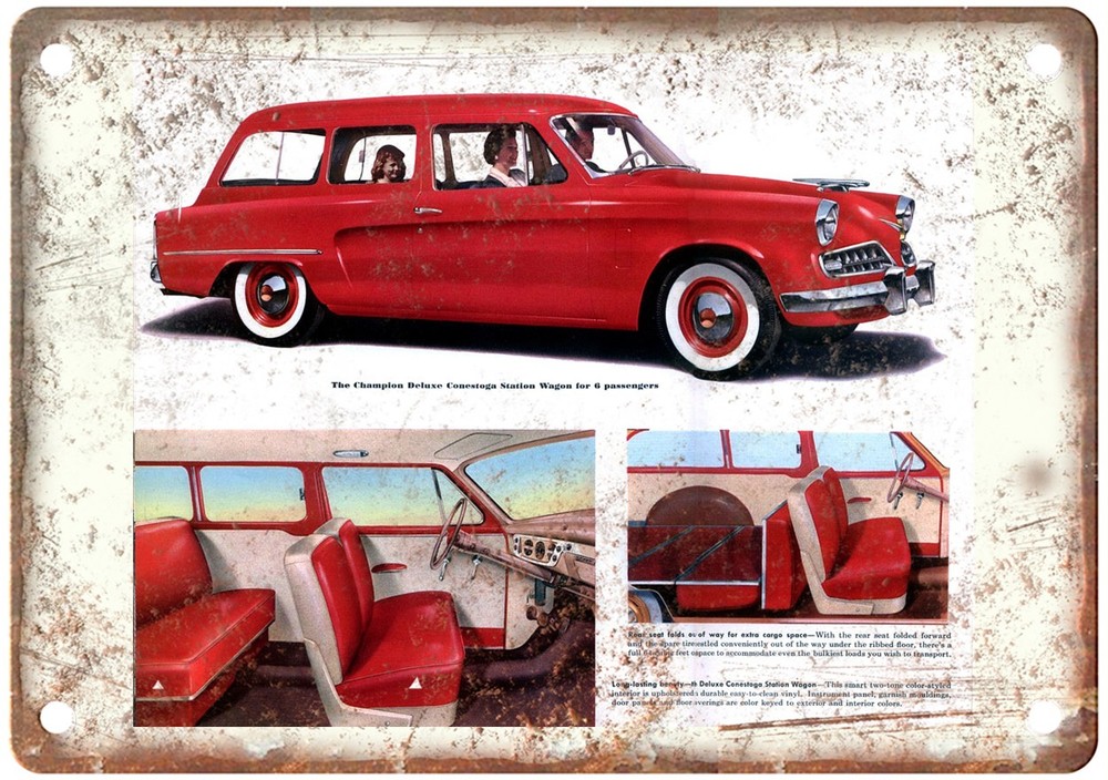 1954 Studebaker Vintage Auto Ad Retro Look Metal Sign AN3755