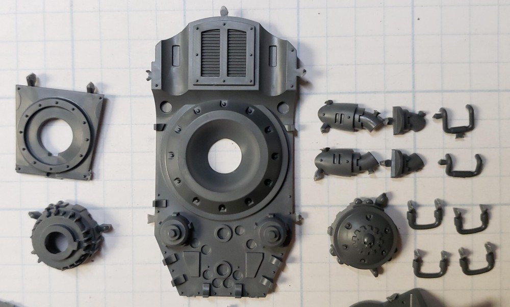 Warhammer 40k Adeptus Mechanicus Bits Onager Dunecrawler Engraved Hull Top