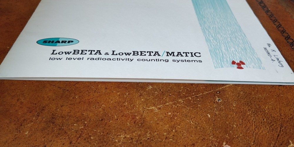 1950s ~ SHARP ~ Low Beta & LowBeta / Matic Radioactivity Counting Systems