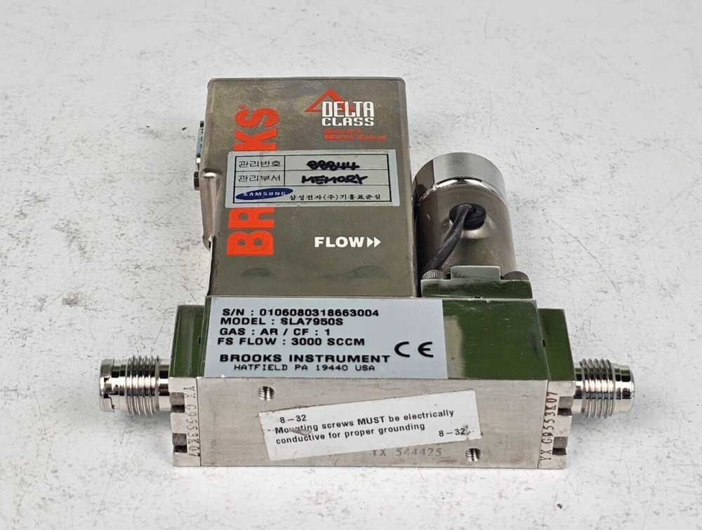 Brooks Instrument mass flow controller MFC SLA7950S AR 1 3000 SCCM