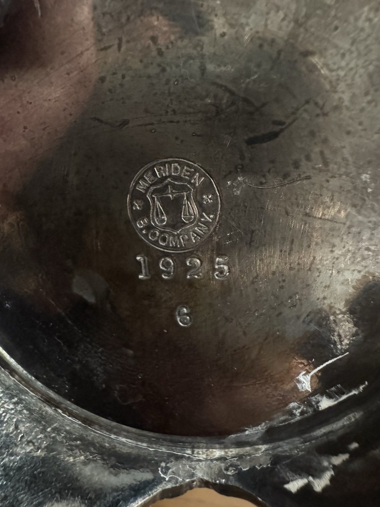 Antique Meriden Britannia Teapot Silver Plated Pattern 1925