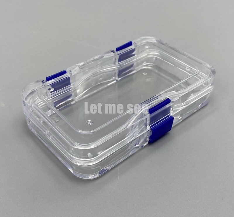 Hinged Display Box Clear Membrane Storage Boxes Jewelry False Teeth Case 10pcs