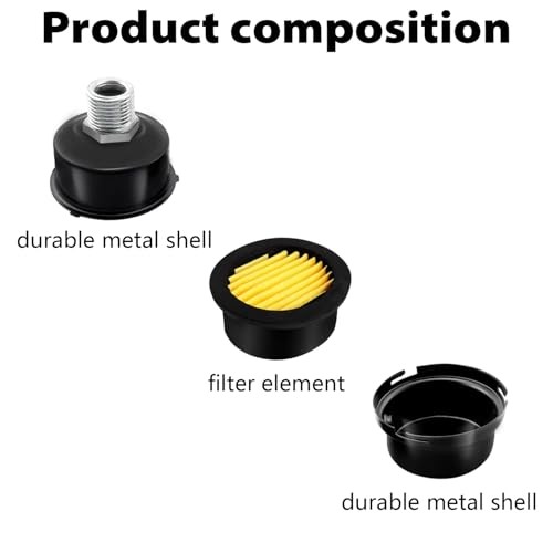 2 Pcs 1/2" Thread Diameter Air Compressor Silencer Filter,Intake Filter 20mm